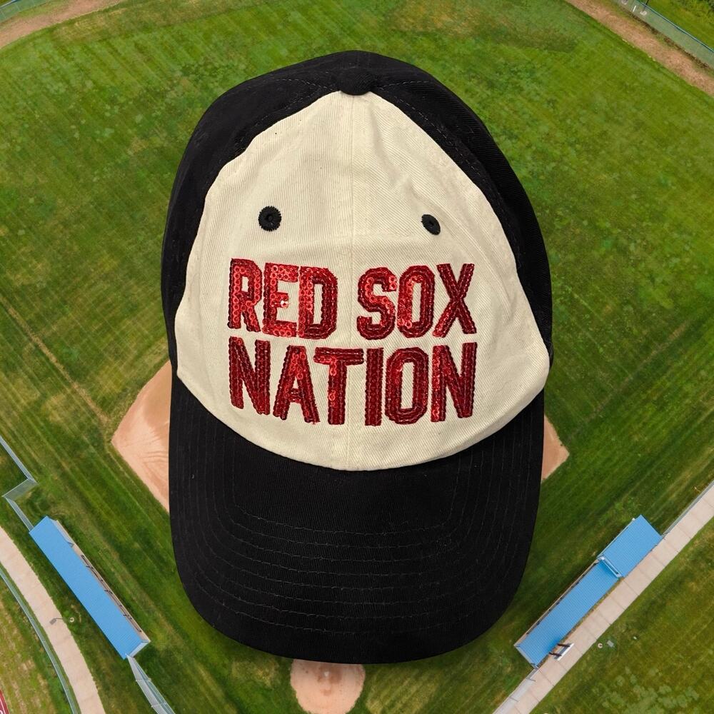Boston Red Sox Nation Hat Victoria Secret PINK 47 Brand Sequin Floral Brim Cap